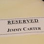 Seat reserved for Jimmy Carter