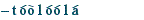 -t&oòl&o&ol&a"