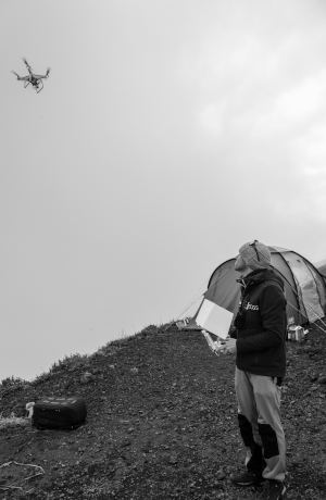 Benoit Smets and a drone