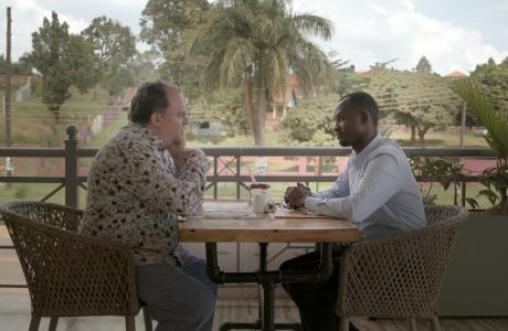 Steven Janssens met Godfrey Mumpe
